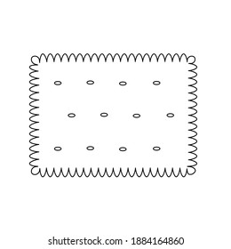 Cracker cookies. Rectangular shape. Color image