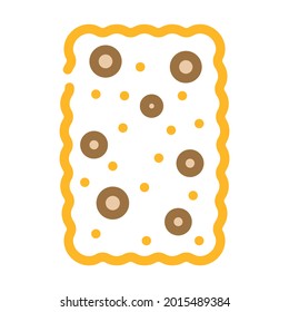 cracker dessert color icon vector. cracker dessert sign. isolated symbol illustration