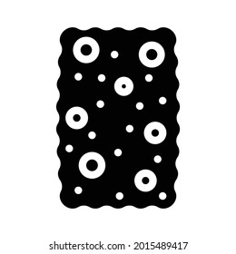 cracker dessert glyph icon vector. cracker dessert sign. isolated contour symbol black illustration