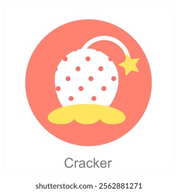 Cracker and diwali icon concept