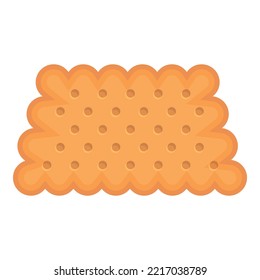 Cracker food icon cartoon vector. Cookie cake. Snack chip