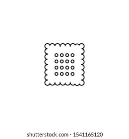 Cracker icon. Biscuit symbol. Sweets food sign