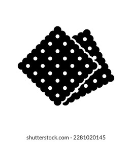 Icono de Rastreador. Cookie. Silueta negra. Vista frontal. Ilustración gráfica plana vectorial simple. Objeto aislado sobre un fondo blanco. Aislar.