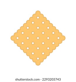 Cracker icon. Cookie. Color silhouette. Top view in front. Vector simple flat graphic illustration. Isolated object on a white background. Isolate.