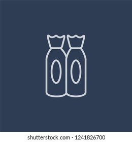 Cracker icon. Cracker linear design concept from Christmas collection. Simple element vector illustration on dark blue background.