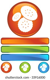 cracker icon orange round