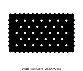 Icono de cracker. Galletas dulces o saladas en forma de rectángulo. Pictograma crujiente del bocado aislado en el fondo blanco. Los niños Populares lo tratan. Vector ilustración gráfica.