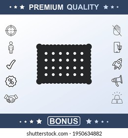 Cracker icon Symbol Icon Vector Design Illustration. Modern flat design concept. Extra vector elements for your design. Vector illustration