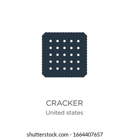 Cracker icon vector. Trendy flat cracker icon from united states collection isolated on white background. Vector illustration can be used for web and mobile graphic design, logo, eps10