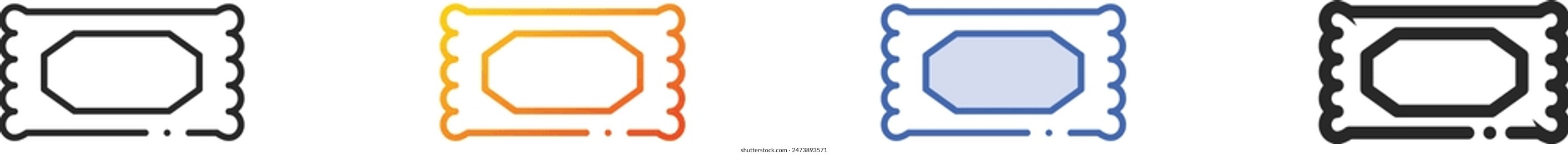 Cracker icon.Thin Linear, Gradient, Blue Stroke and bold Style Design Isolated On White Background
