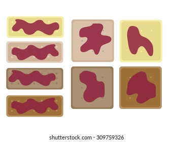 Cracker with jelly set vector