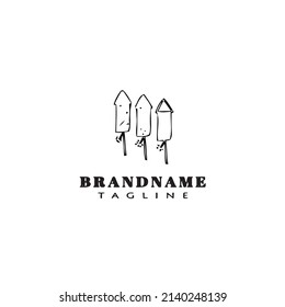 cracker logo cartoon icon design template modern illustration