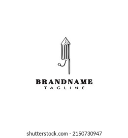 plantilla de diseño de icono de caricatura del logotipo de cracker ilustración moderna