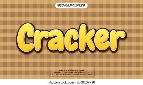 Cracker Text Style Effect mit bearbeitbarem Text