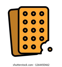 Cracker vector, Chirstmas menu filled design editable outline icon