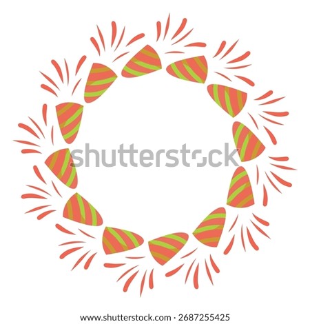 Cracker wreath, Party popper wreath, Festive cracker ring