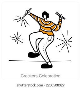 Crackers Celebración y concepto de ícono del partido