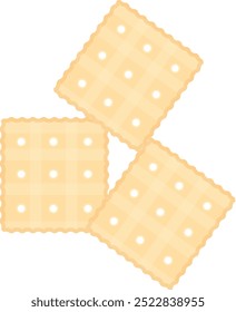 crackers clipart or illustration isolated on a white background. cute illustration of crispy crackers png.	
