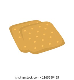 Crackers color vector icon. Flat design