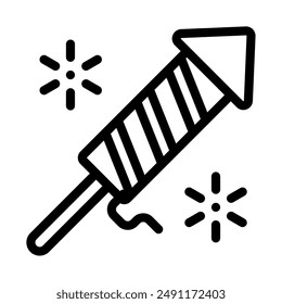 Crackers Diwali vector icon illustration