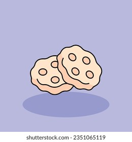 Crackers Free vector cartoon icon illustration.Brunch icon concept isolated . flat cartoon style
