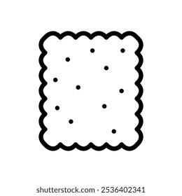 Crackers icon Flat art illustration in outline