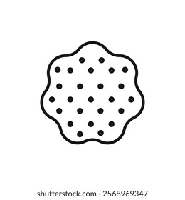Crackers icon Isolated flat vector in outline