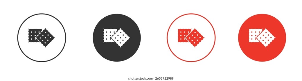 Ícone de crackers para logotipo, símbolo de sinal de vetor para design
