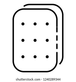 Crackers icon. Outline crackers vector icon for web design isolated on white background