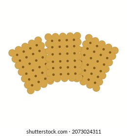 Crackers isolated on white background.Vector,illustration