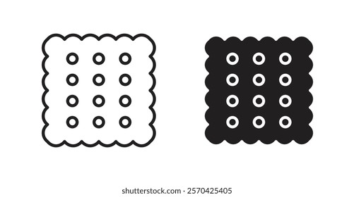 Crackers vector web icons set