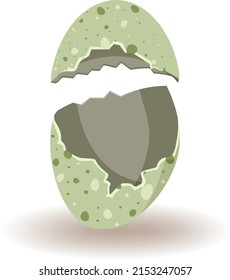 Cracking eggs on white background illustration