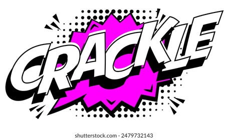 Crackle Comic Text Art Dotted Background