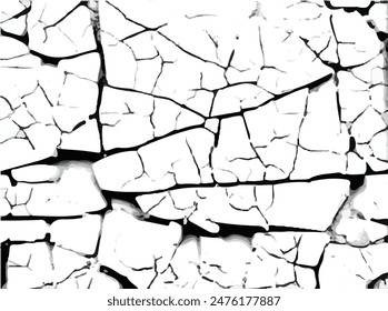 Cracks background, cracks texture, grunge background. Crack Texture. The cracks concrete texture white and black. Cracked earth. Structure of cracking.