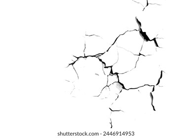 Cracks background, cracks texture, grunge background. Cracks in a wall background. Crack Texture. The cracks concrete texture white and black. Cracked earth. Structure of cracking.