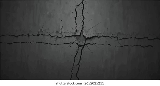 Fundo de rachaduras, textura de rachaduras, fundo grunge. Rachaduras em um fundo de parede. Textura De Rachaduras. As rachaduras textura de concreto branco e preto. Terra rachada. Estrutura de rachaduras.