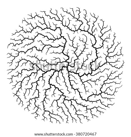 Cracks disk for design project on black   - vector illustration 
