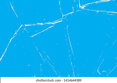 Cracks in the glass on a black background. Abstraction, vector