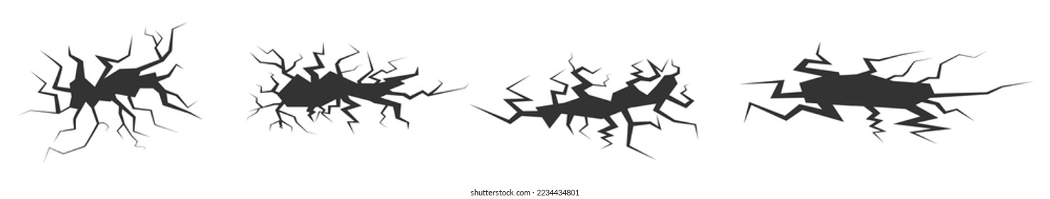 
Cracks in the ground icon. Vector Illustration
