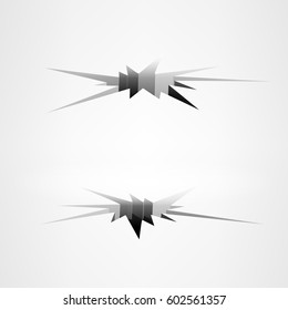 Cracks In The Ground Vector. Ground Crack Set. Effect Damaged After Earthquake Illustration
