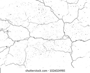 The cracks . Grunge Texture. Overlay Distress Dirty Grain Vector background.