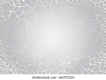 Cracks and lighting or networks of roots on gray background. Abstract texture design.