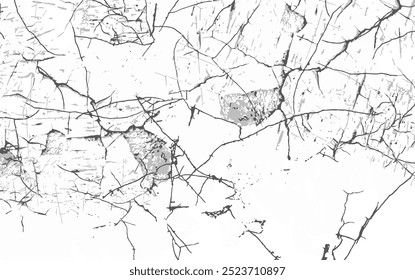 Cracks on the damaged stone wall. Rectangle backdrop