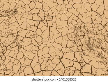 cracks on the ground, soil erosion, dried soil, abstract vector texture