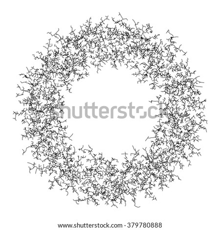 Cracks ring for design project on black   - vector illustration 