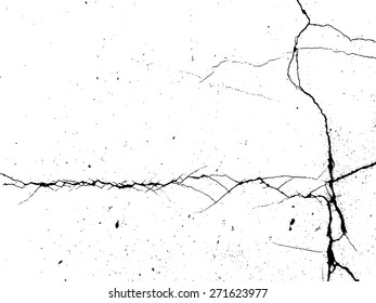 Cracks Splatter Paint Texture . Distress Grunge background . Scratch, Grain, Noise rectangle stamp . Black Spray Blot of Ink.Place illustration Over any Object to Create Grungy Effect .abstract vector