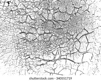 Cracks Splatter Paint Texture . Distress Grunge background . Scratch, Grain, Noise rectangle stamp . Black Spray  Blot of Ink.Place illustration Over any Object  to Create Grungy Effect .vector.