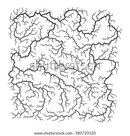 Cracks square for design project on black   - vector illustration 