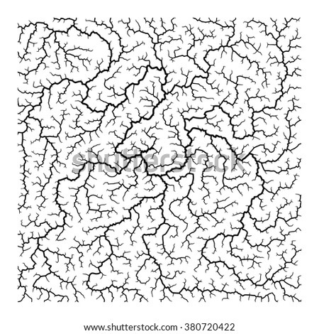 Cracks square for design project on black   - vector illustration 