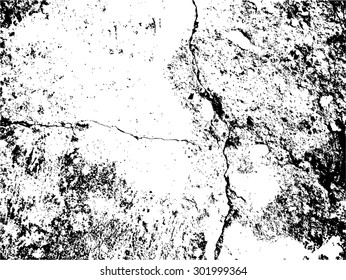 The cracks texture, black and white scratched texture. Abstract vector illustrator background. Cracked ground, cracked wall